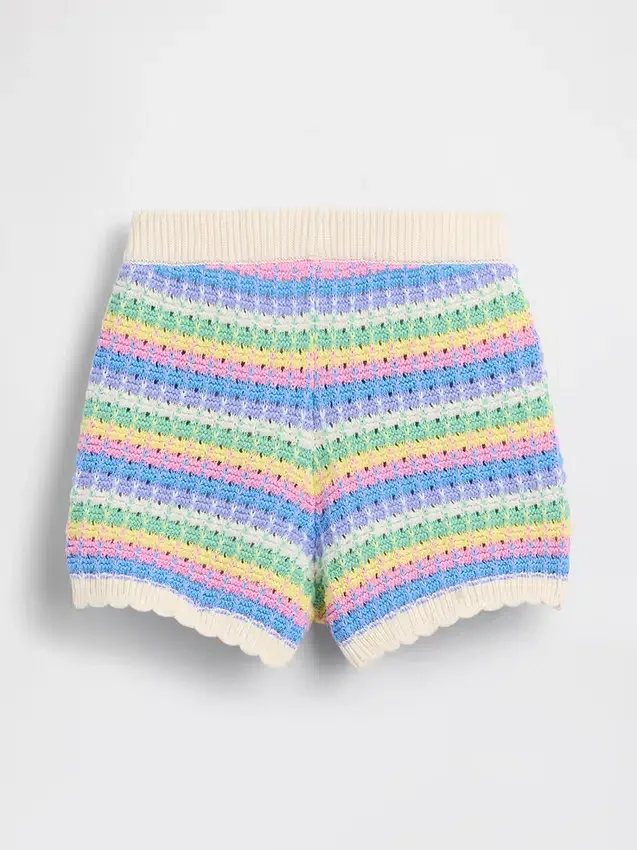 Heklede shorts med elastisk linning for Baby og Småbarn