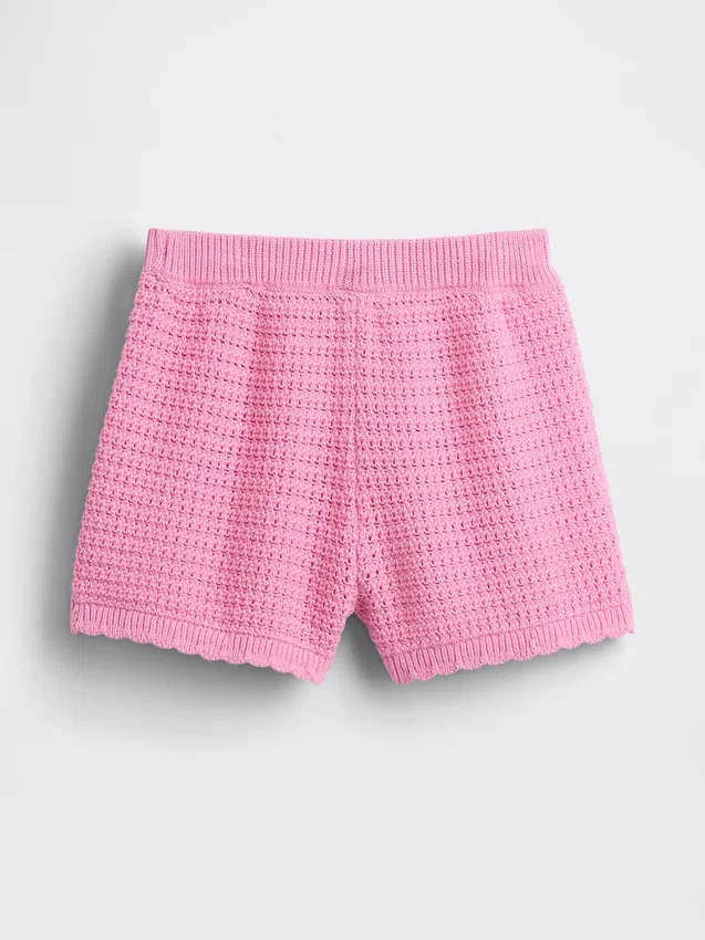 Heklede shorts med elastisk linning for Baby og Småbarn