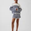 Heklede, stripete shorts for barn