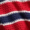 Heklede, stripete shorts for barn