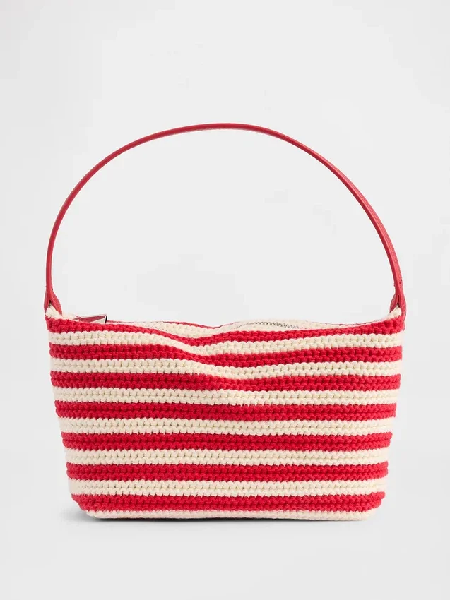 Heklet miniveske med striper
