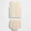 Heklet stripet tank-set til baby