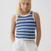 Heklet stripet tank-top for barn