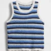 Heklet stripet tank-top for barn
