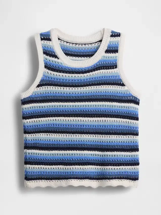 Heklet stripet tank-top for barn