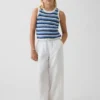 Heklet stripet tank-top for barn
