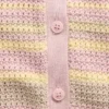 Heklet stripet vest-sett til baby
