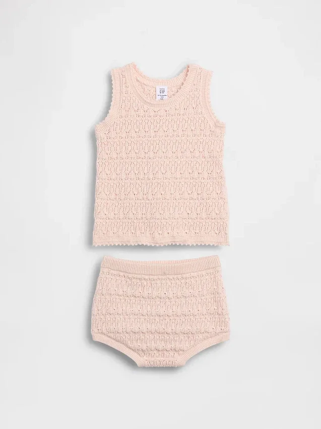 Heklet tank-set til baby