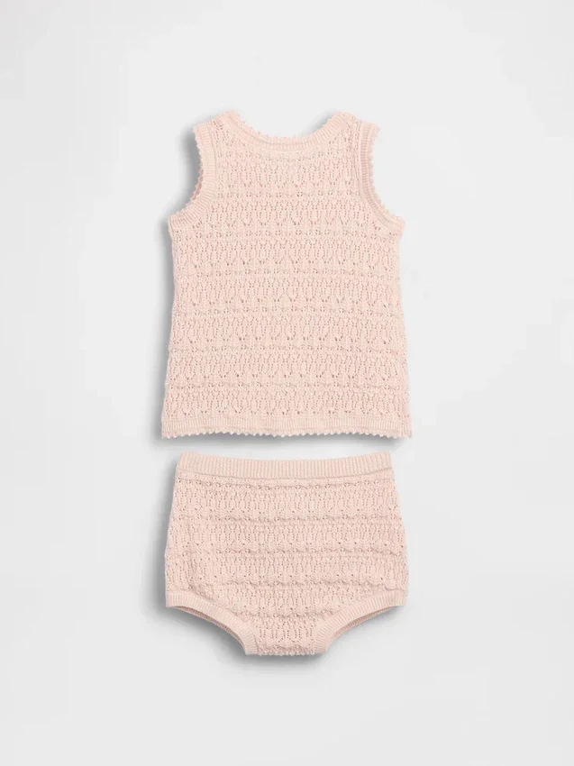 Heklet tank-set til baby
