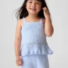 Heklet tank-top med bølget kant for Baby og Småbarn