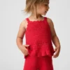 Heklet tank-top med bølget kant for Baby og Småbarn
