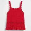 Heklet tank-top med bølget kant for Baby og Småbarn