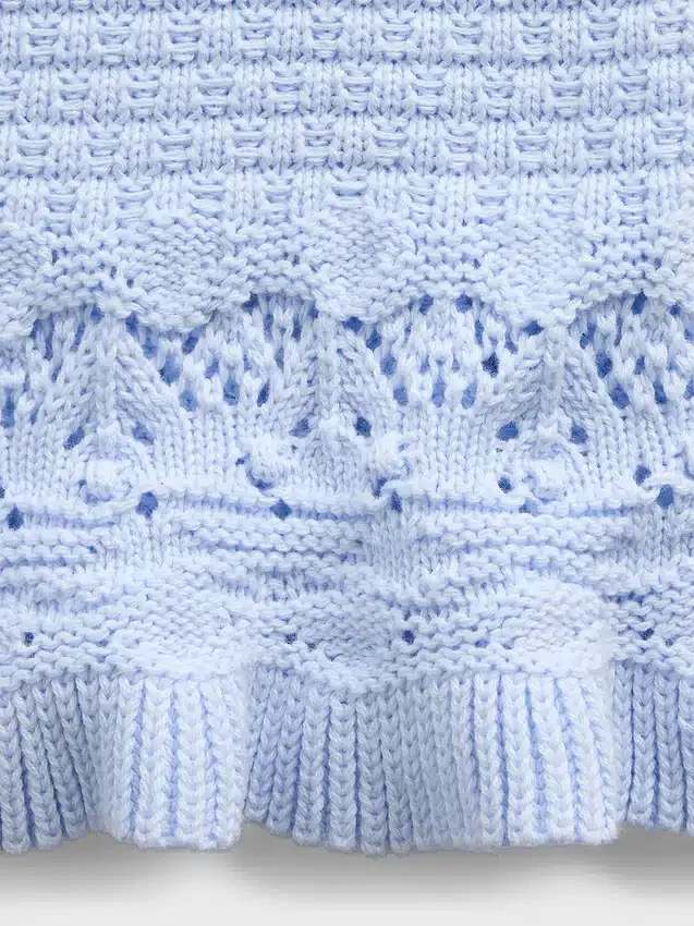 Heklet tank-top med bølget kant for Baby og Småbarn