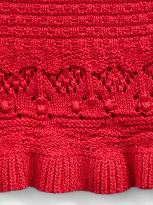 Heklet tank-top med bølget kant for Baby og Småbarn
