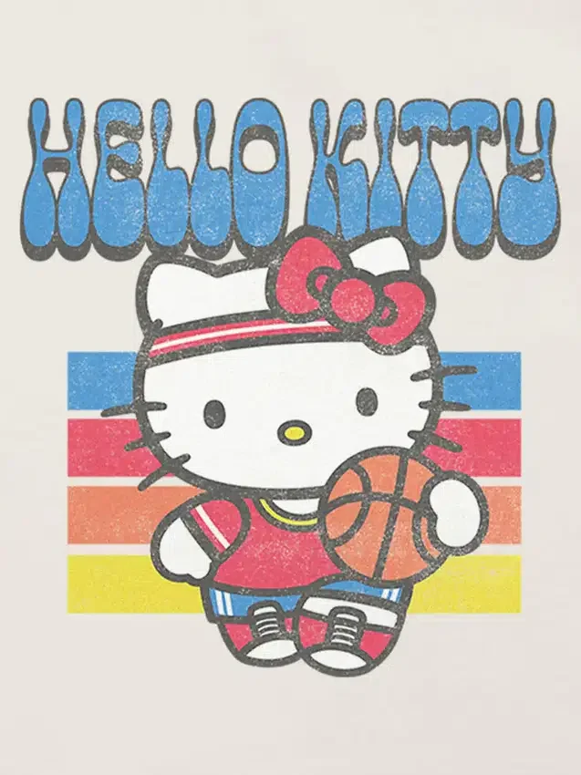 Hello Kitty-T-skjorte med basketballmotiv for småbarn