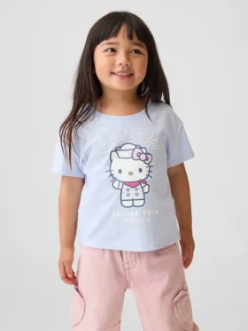 Hello Kitty-T-skjorte med grafisk trykk for småbarn