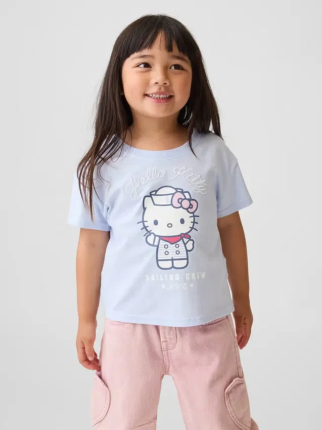 Hello Kitty-T-skjorte med grafisk trykk for småbarn