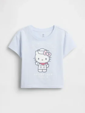 Hello Kitty-T-skjorte med grafisk trykk for småbarn