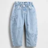 Hestesko-Jeans med sløyfe for Baby og Småbarn