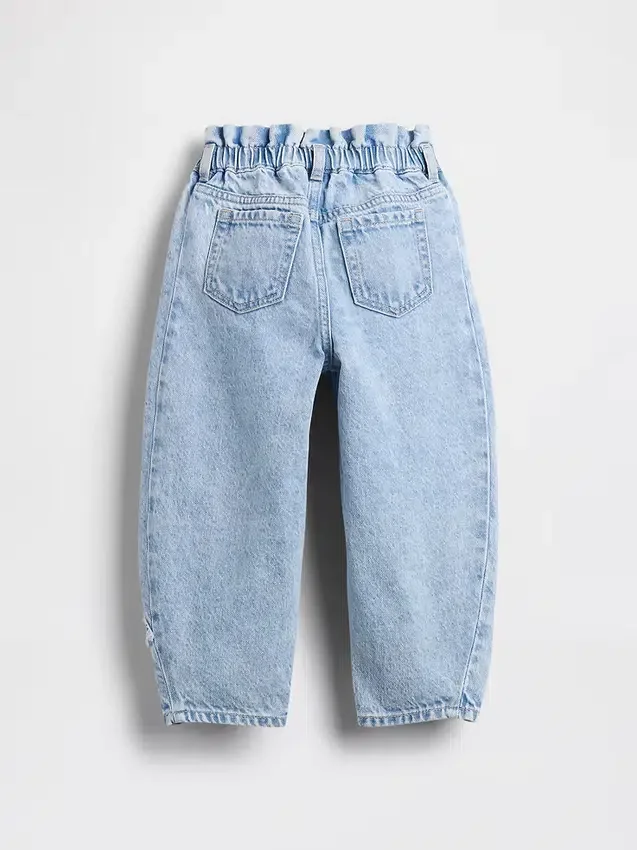 Hestesko-Jeans med sløyfe for Baby og Småbarn