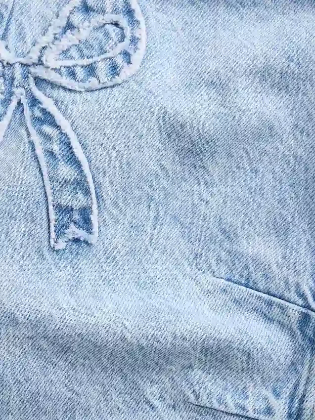 Hestesko-Jeans med sløyfe for Baby og Småbarn