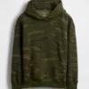 Hettegenser for barn i avslappet camo-stil