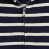 Hettegenser i frotté med oversized striper og glidelås