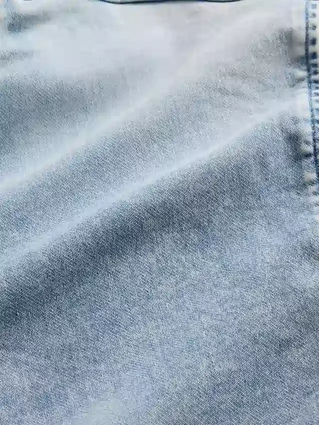Hettegenser i strikket denim med glidelås for barn