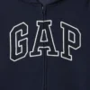 Hettegenser med glidelås og Vintagesoft-logo for barn