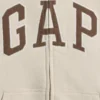 Hettegenser med glidelås og Vintagesoft-logo for barn
