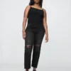 High Rise Cheeky Straight Jeans