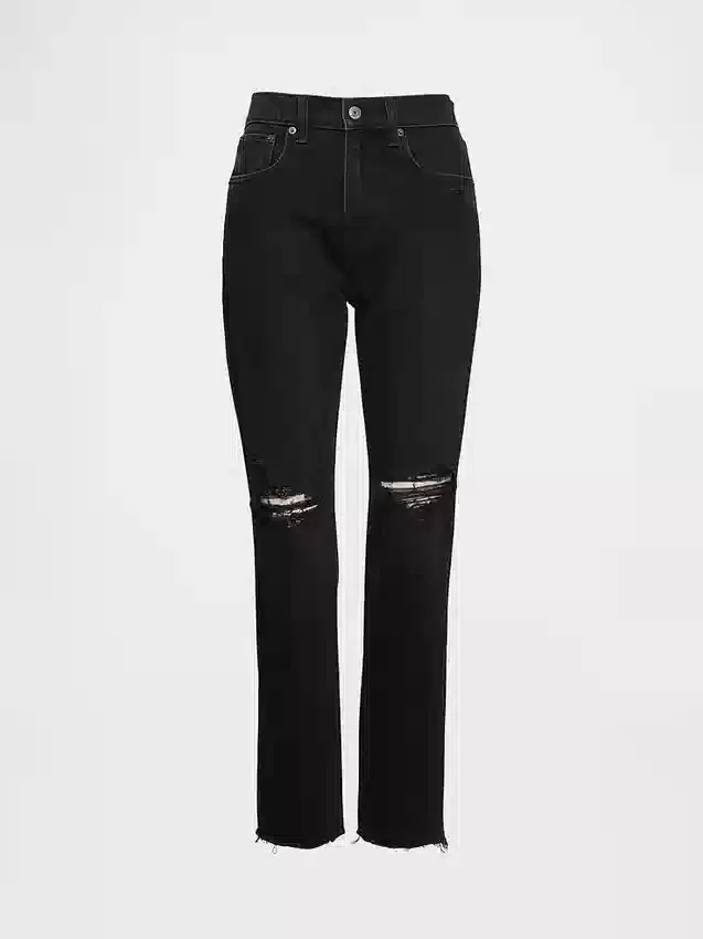 High Rise Cheeky Straight Jeans