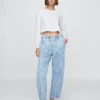 High Rise Easy Barrel-Jeans