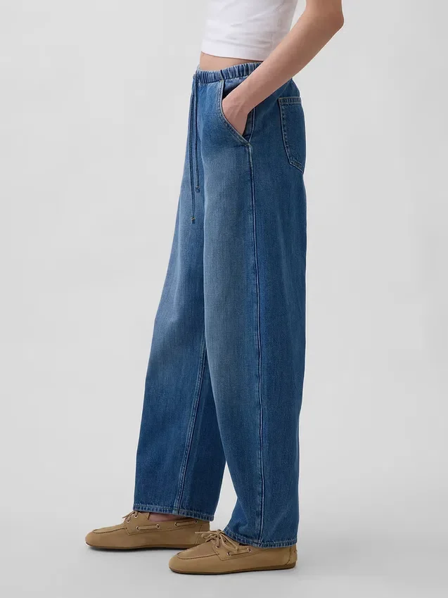 High Rise Easy Barrel-Jeans