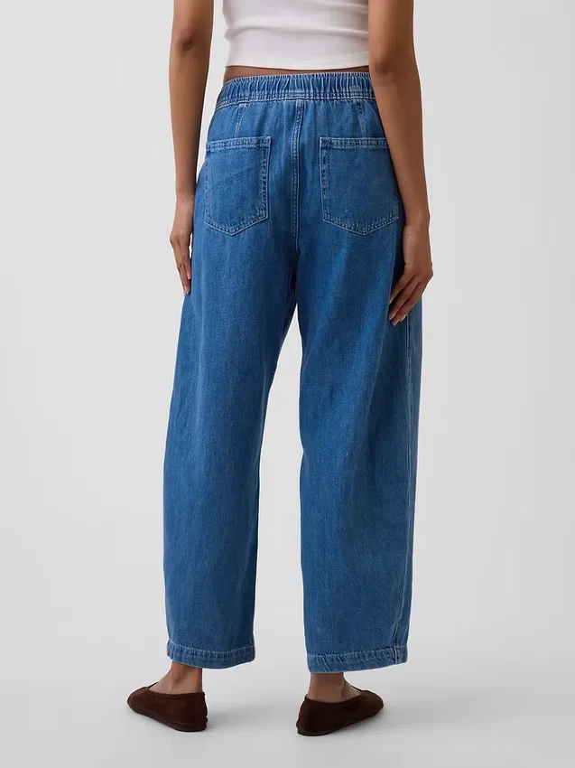 High Rise Easy Barrel-Jeans