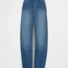 High Rise Easy Barrel-Jeans