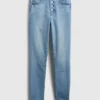 High Rise True Skinny-Jeans med skjulte, utjevnende lommer