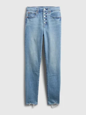 High Rise True Skinny-Jeans med skjulte, utjevnende lommer