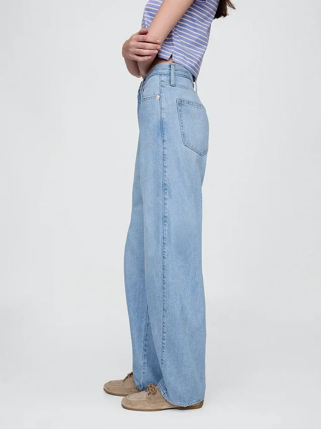 High Rise Ultrasoft Barrel-Jeans
