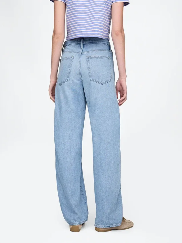 High Rise Ultrasoft Barrel-Jeans