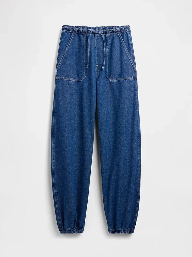 High Rise Ultrasoft Easy Barrel-Jeans