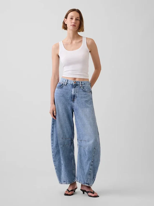 High Rise Ultrasoft Horseshoe-Jeans