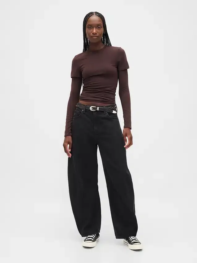 High Rise Ultrasoft Horseshoe-Jeans
