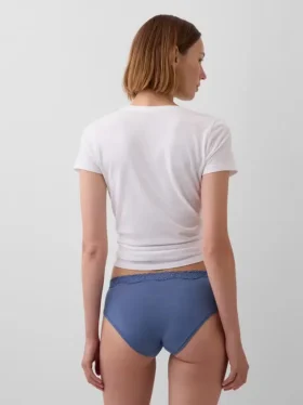 Hipster-truse i økologisk stretchbomull med blonder
