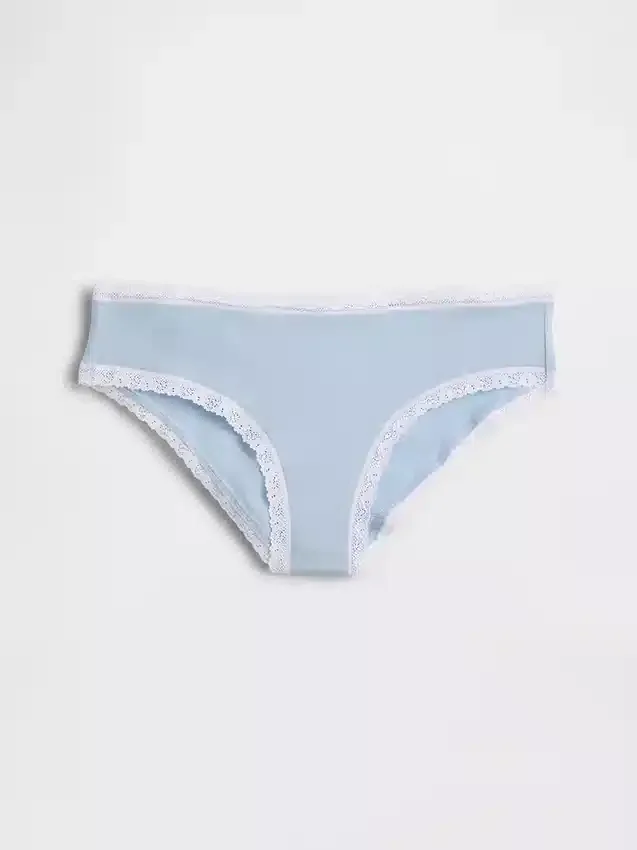 Hipster-truse i økologisk stretchbomull med blonder