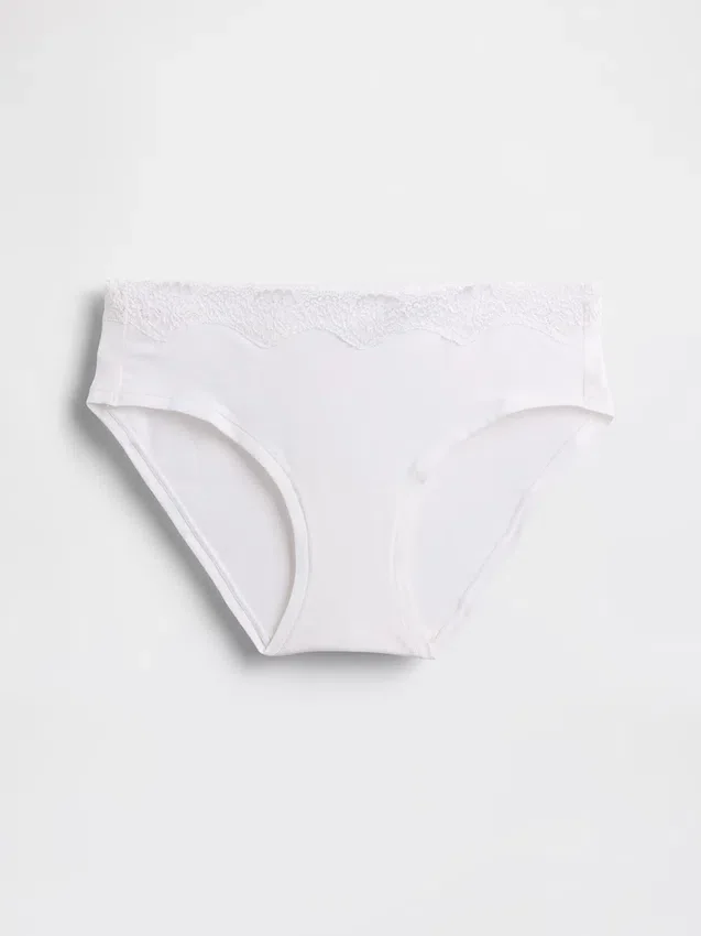 Hipster-truse i økologisk stretchbomull med blonder