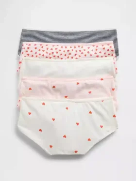 Hipster-truser i økologisk stretchbomull for barn (5-pakning)