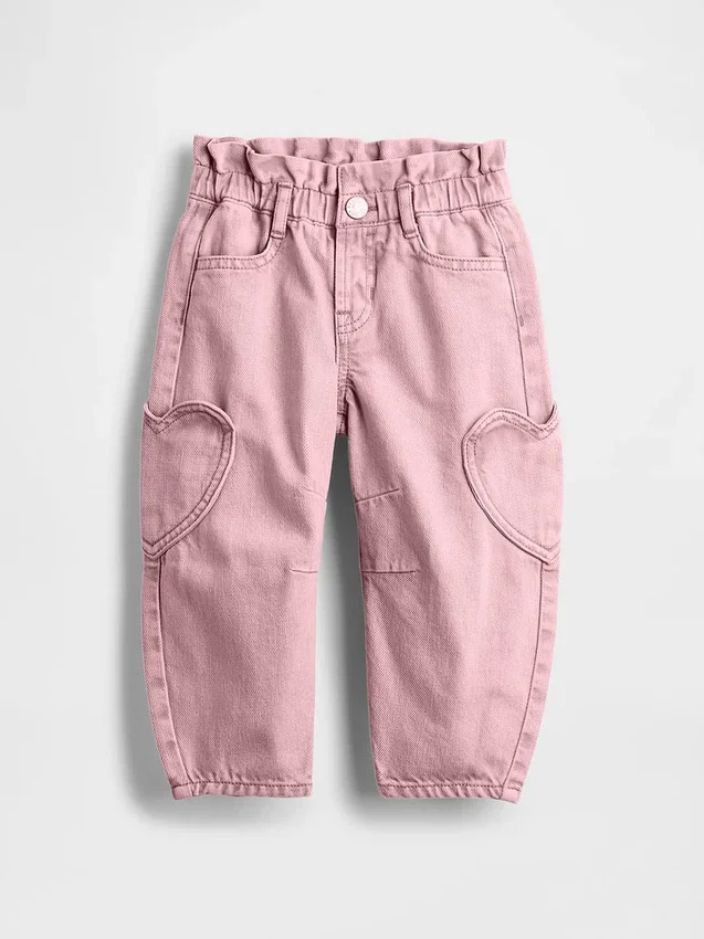 Hjerte-lomme-Jeans med hestesko-design for Baby og Småbarn