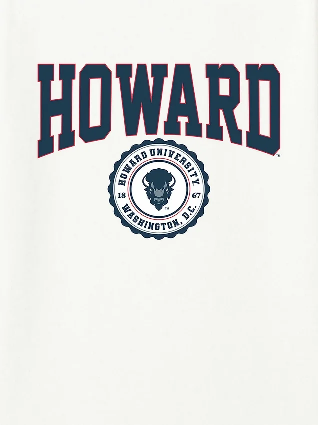 Howard University Collegiate Seal mørk grafisk T-skjorte