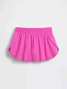 Hurtigtørkende løpeshorts med sommerfuglkant for barn